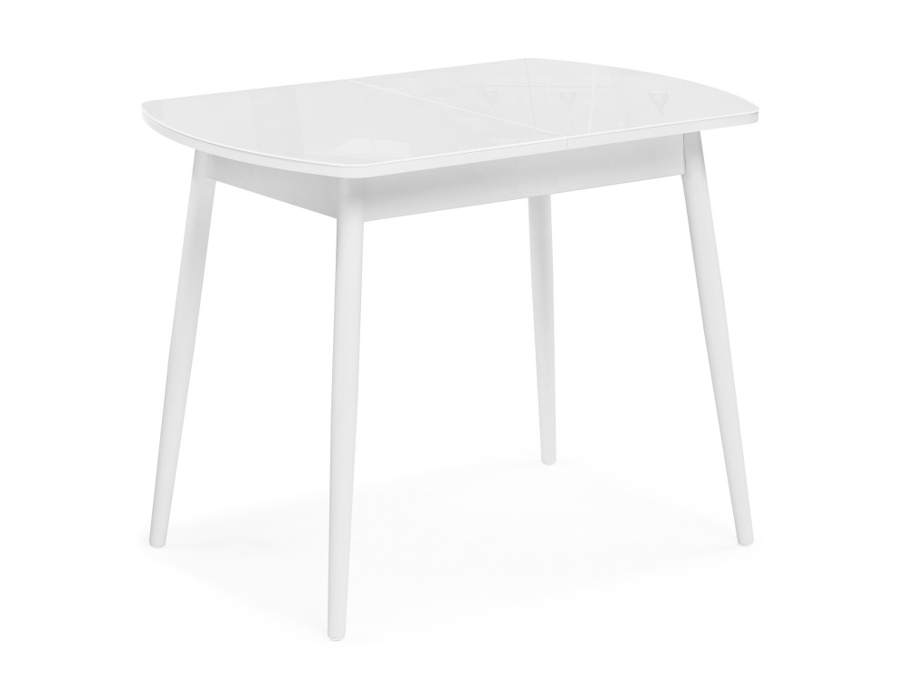 Калверт белый Стол стеклянный Белый, Металл агат белый белый стол стеклянный белый металл