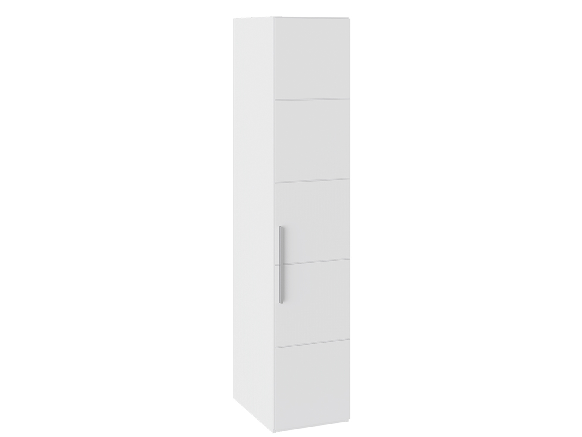 Шкаф для белья с 1 дверью Наоми Белый глянец, Белый, МДФ, Пленка ПВХ, ЛДСП шкаф комбинированный с 2 дверью наоми белый глянец белый мдф стекло лдсп