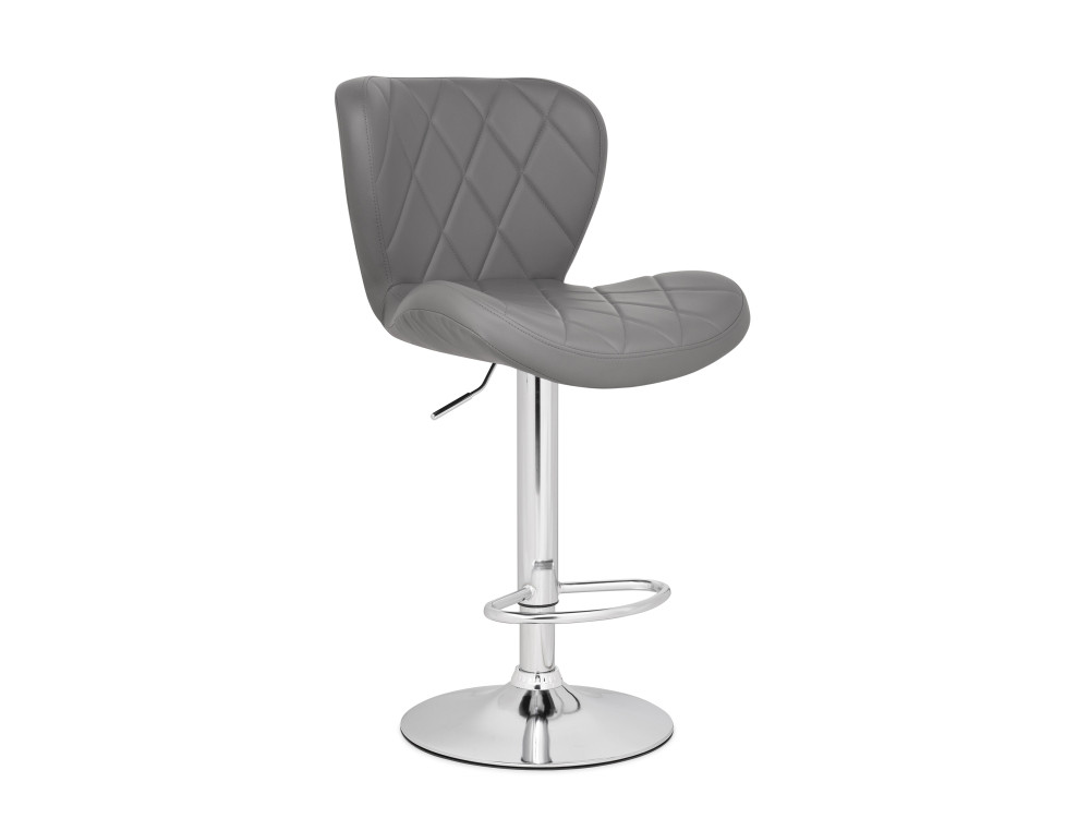 Porch серый / хром Барный стул Серый, Хромированный металл laguna cream fabric барный стул серый хромированный металл