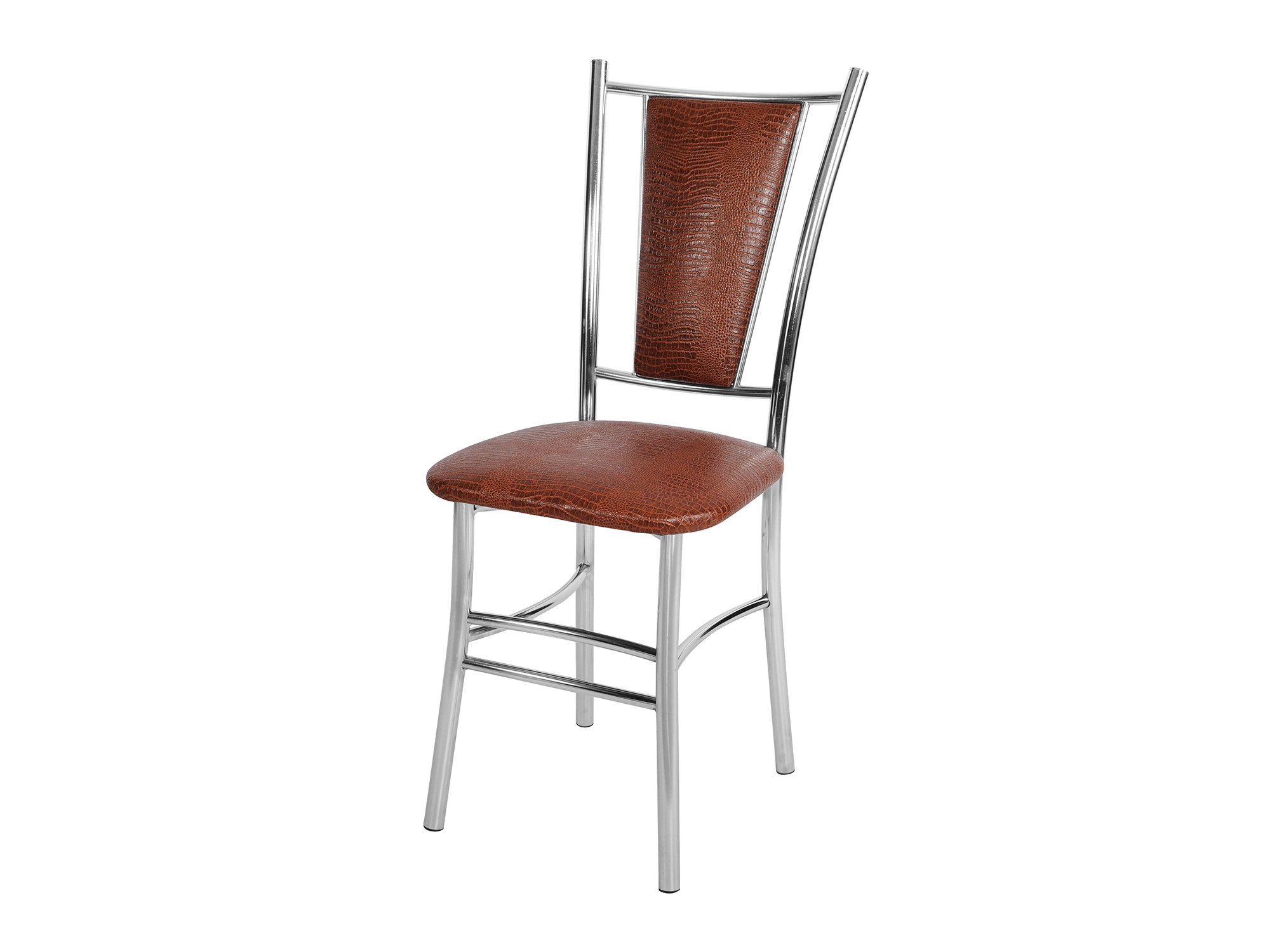 Стул Марсель Кайман коричневый, Сталь хромированная стул марсель белый сталь хромированная