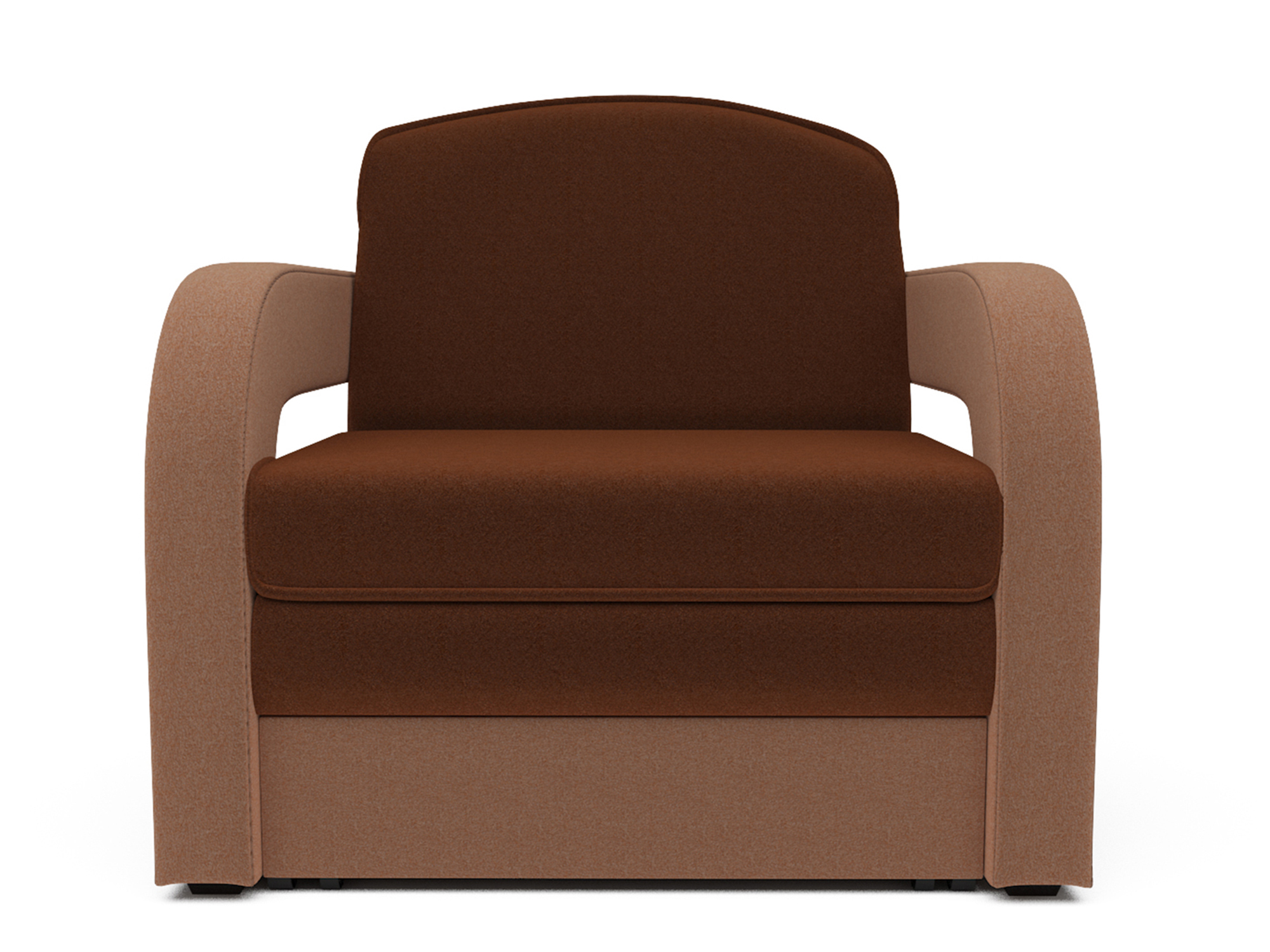 Кресло-кровать Кармен-2 MebelVia Бежевый, Астра (плюшевого типа), Массив сосны