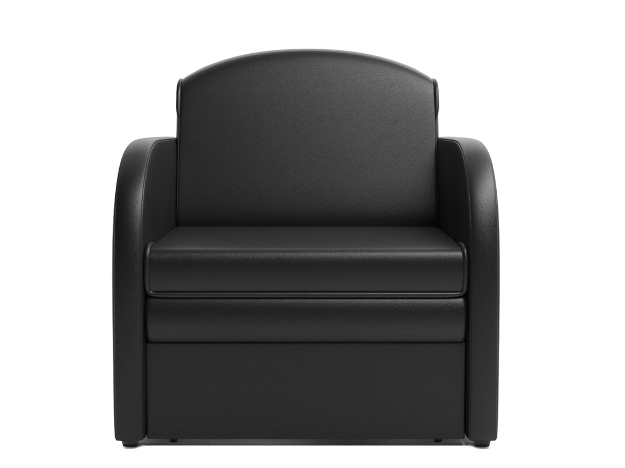 Кресло-кровать Малютка MebelVia Черный, Экокожа, ДСП, Брус сосны, Фанера диван кровать малютка черный