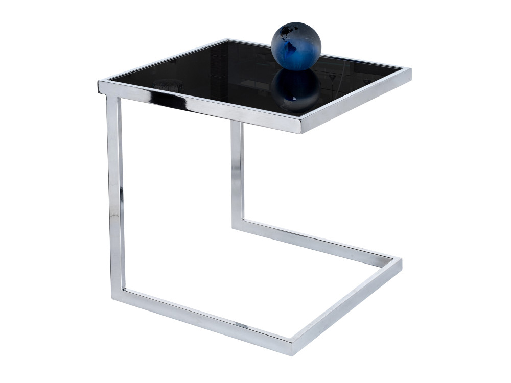 Deco SQ черный Журнальный стол Черный, Хромированный металл kurt 80 стол стеклянный хромированный металл каркас хромированный
