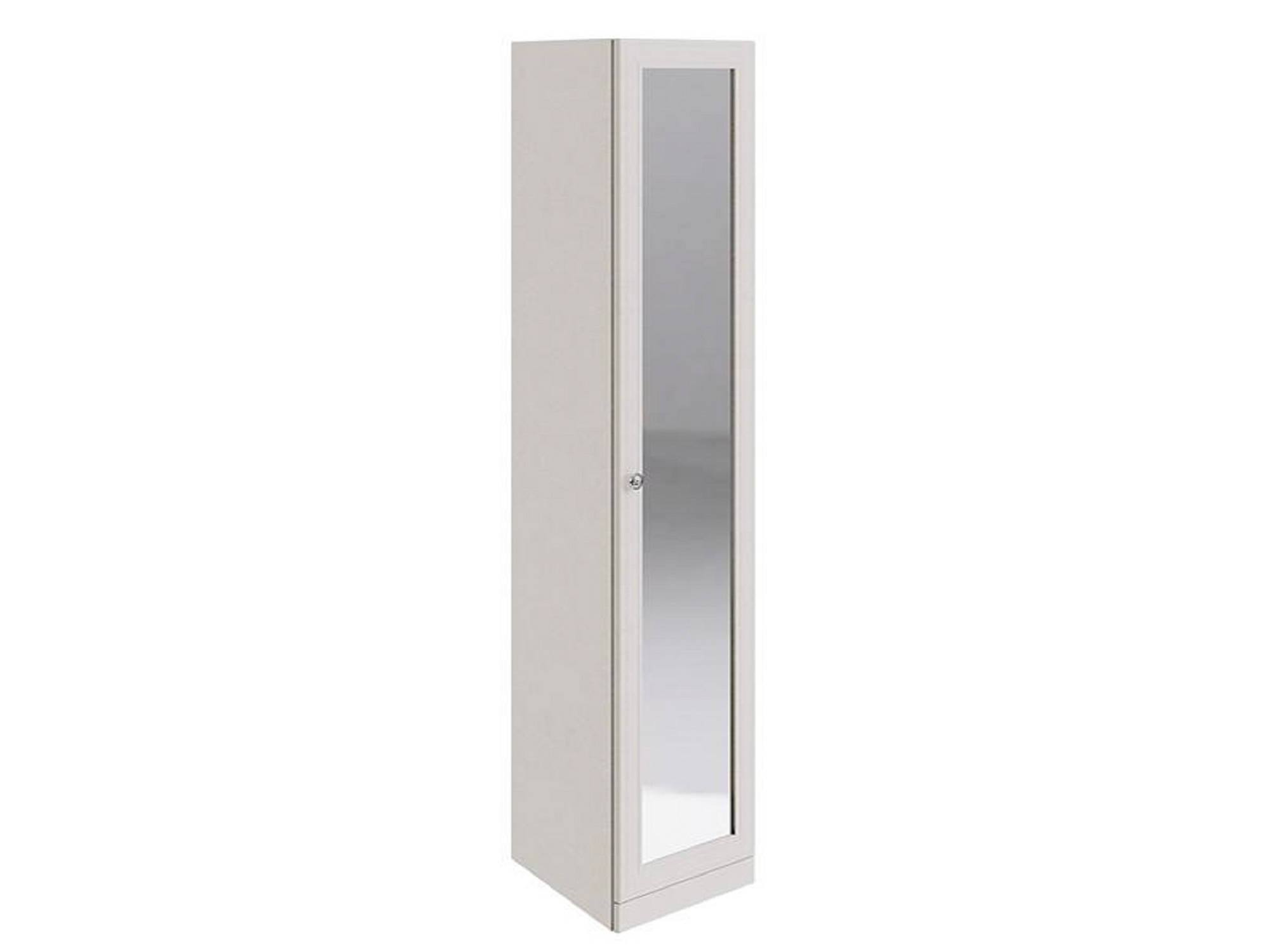 Шкаф торцевой с зеркальной дверью Саванна Саванна, Белый, МДФ, Зеркало, ЛДСП, Кромка меламин