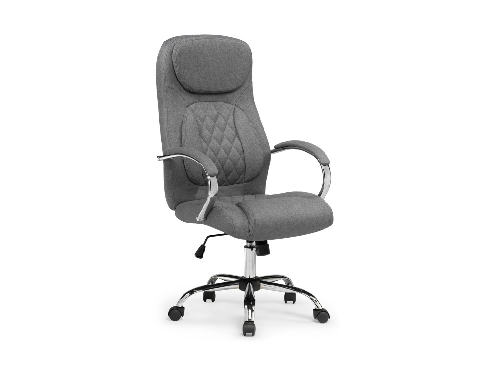 Tron gray fabric Компьютерное кресло Серый, Хромированный металл benza grey fabric стул серый хромированный металл