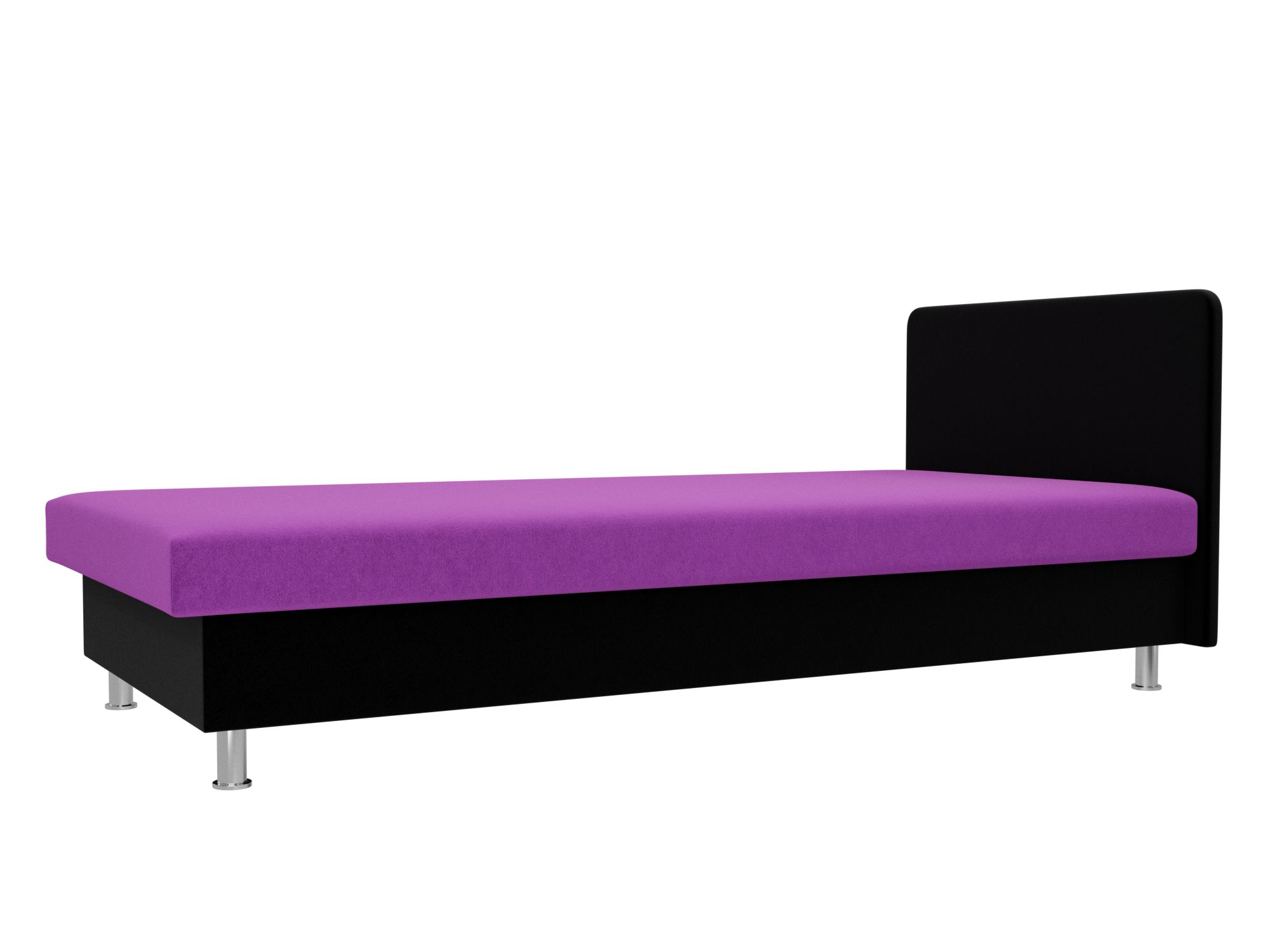 кровать мебелико сицилия микровельвет фиолетовый Кровать Мальта (80х200) Фиолетовый, Черный, ЛДСП
