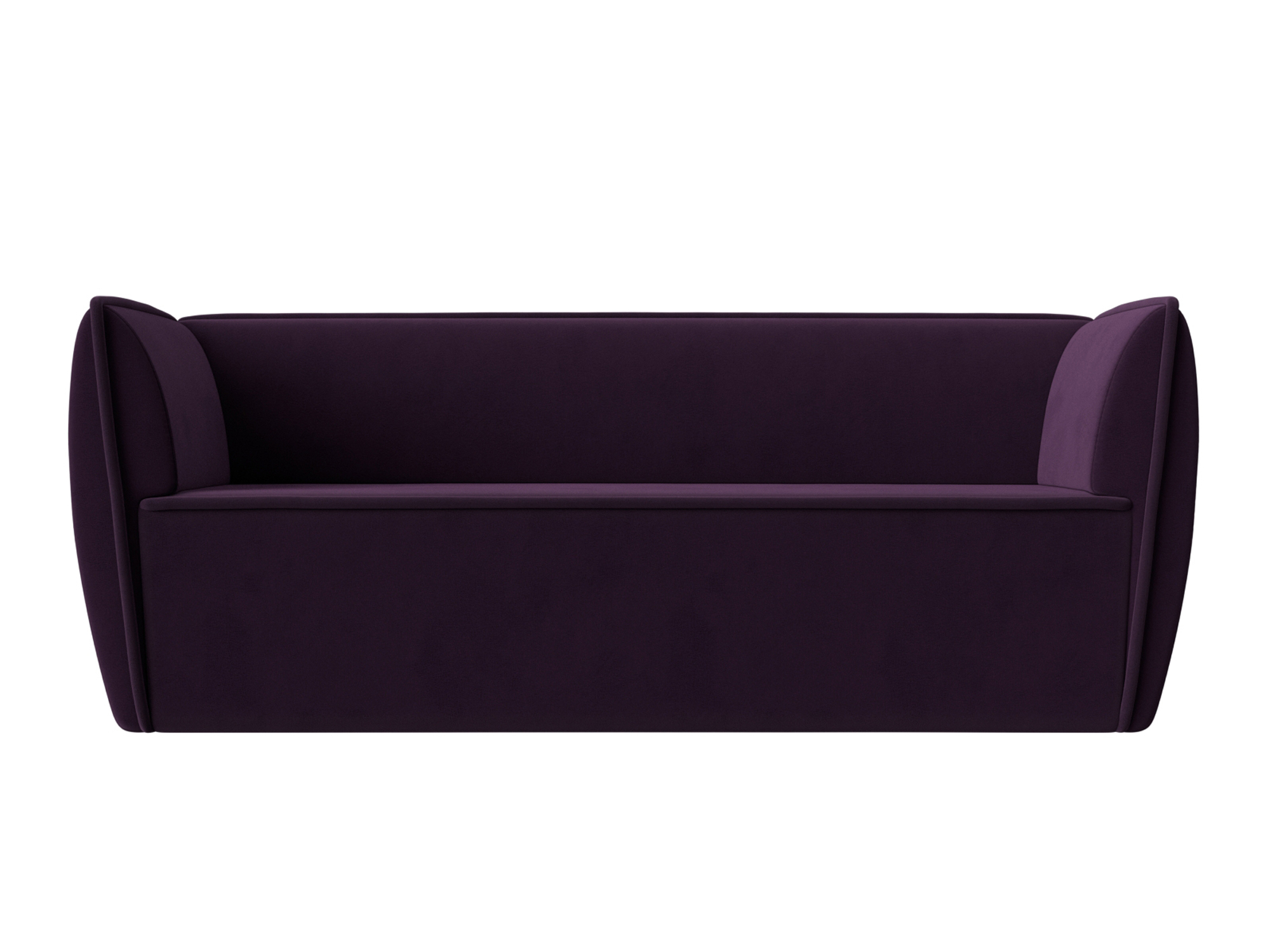 Диван Бергамо 3 MebelVia Фиолетовый, Велюр, ЛДСП диван бергамо 3 mebelvia фиолетовый черный велюр лдсп