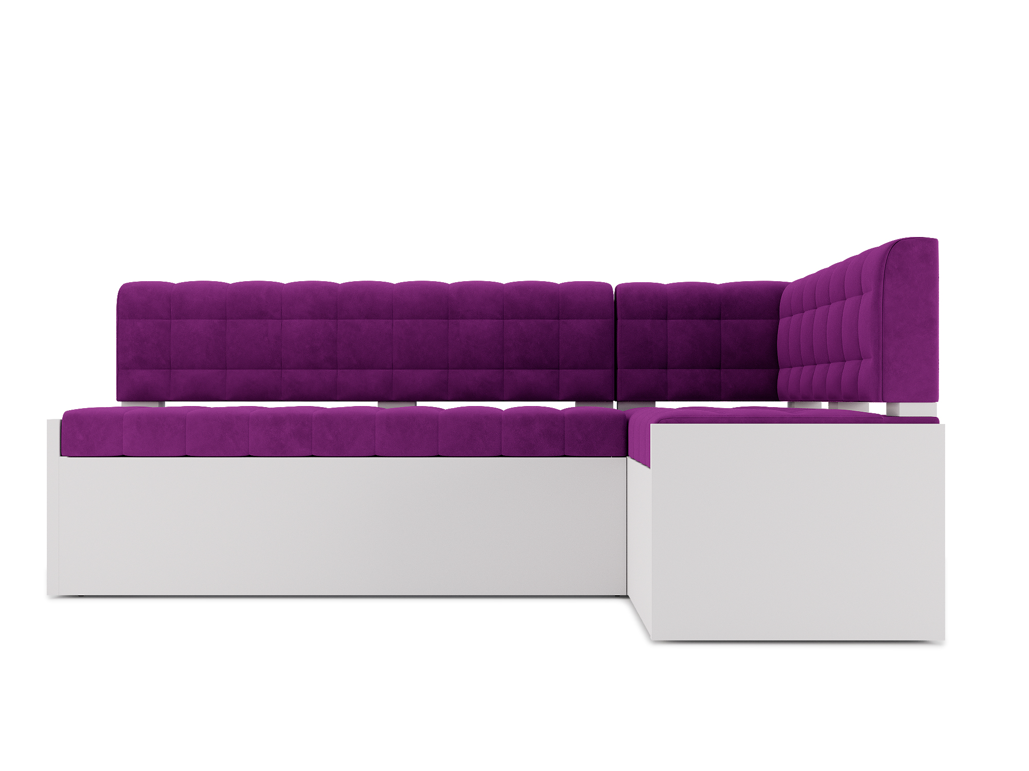 Кухонный угловой диван Ганновер Правый (195х112) , Белый, ЛДСП, Брус сосны диван угловой мадрид правый mebelvia фиолетовый микровелюр лдсп брус сосны фанера