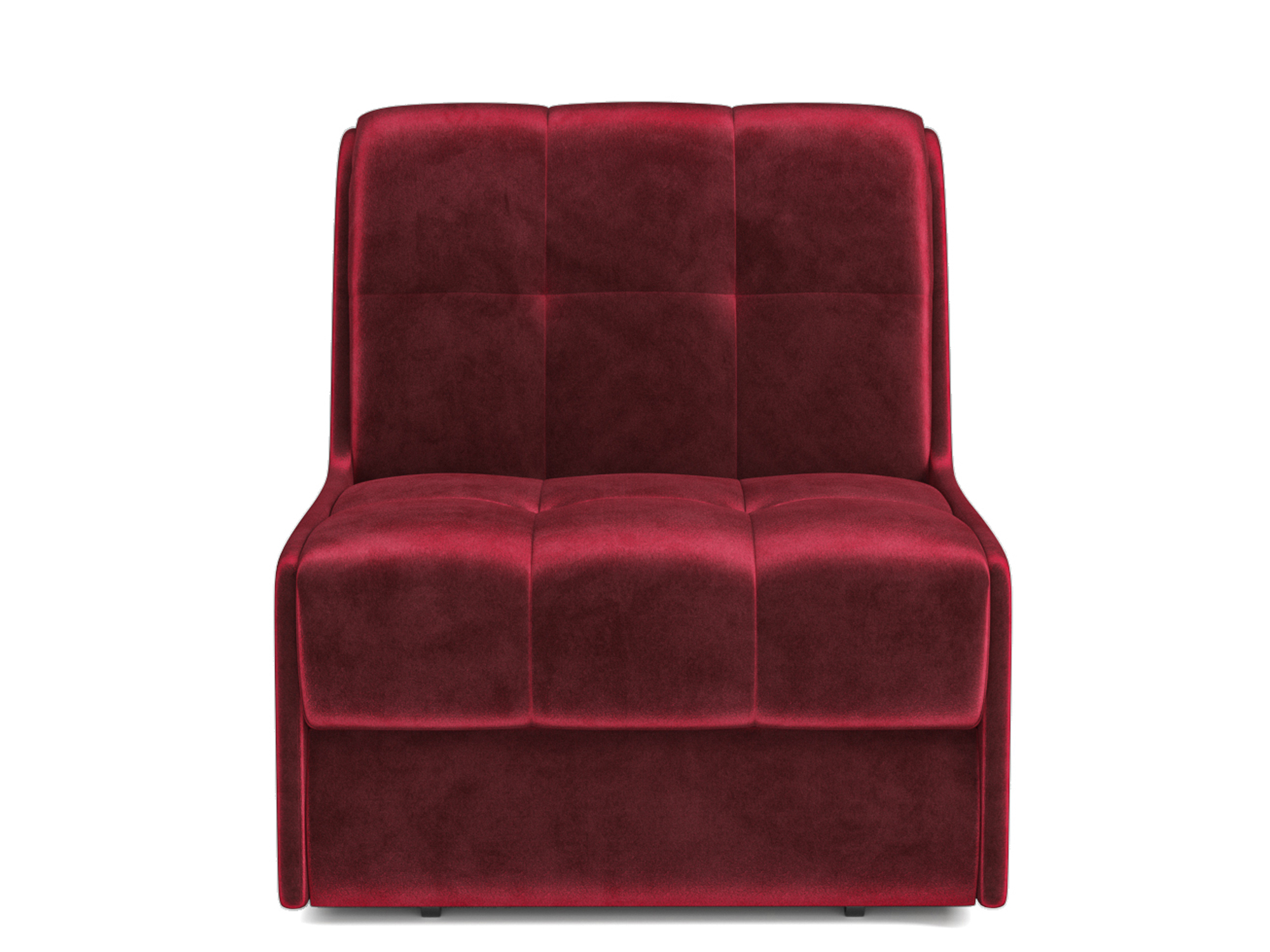 Кресло-кровать Барон №2 MebelVia Красный, Вельвет бархатного типа, ДСП, Металл, Массив сосны