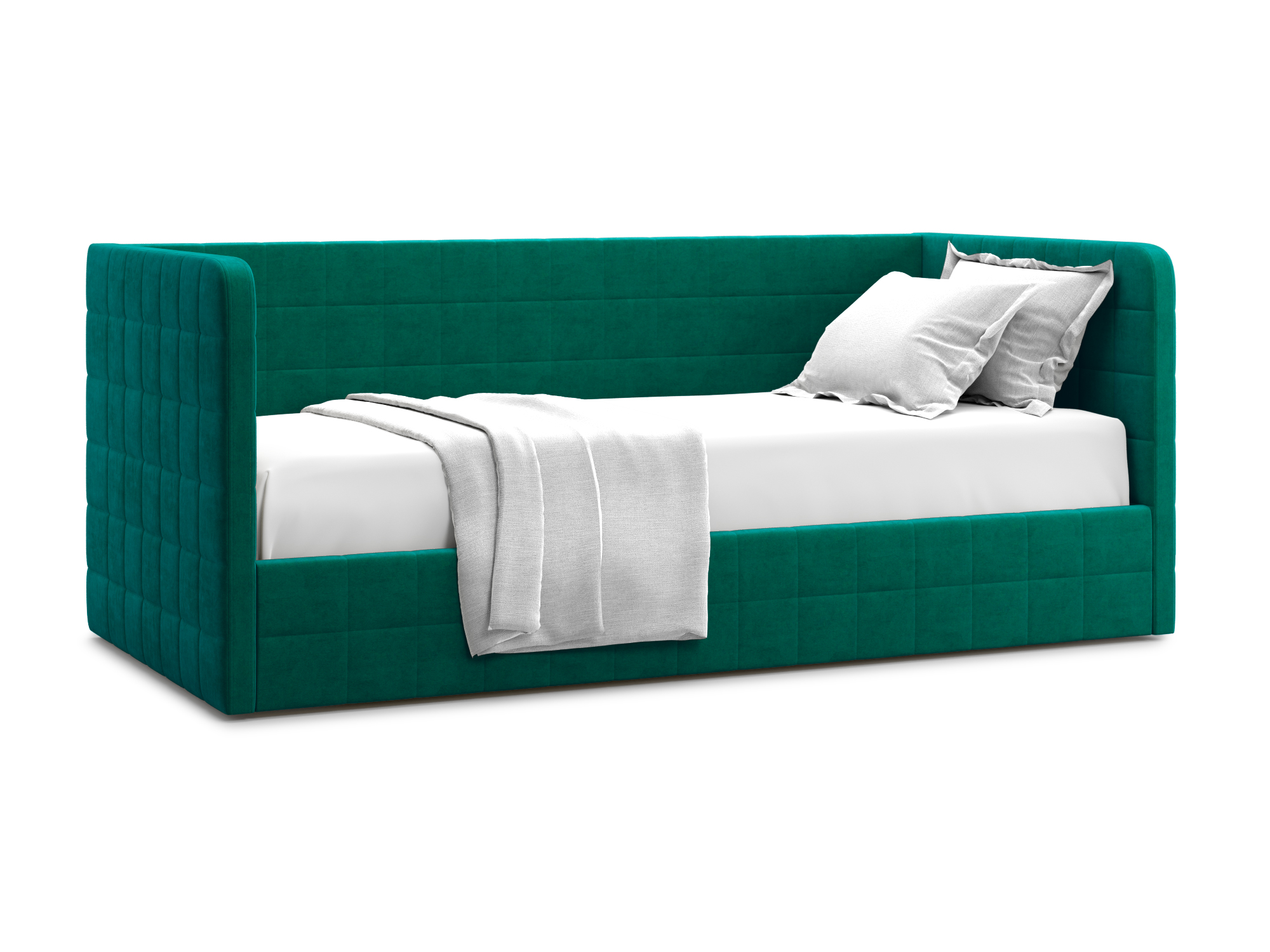 Кровать Brenta 90 Velutto 33 Зеленый, Массив, ДСП