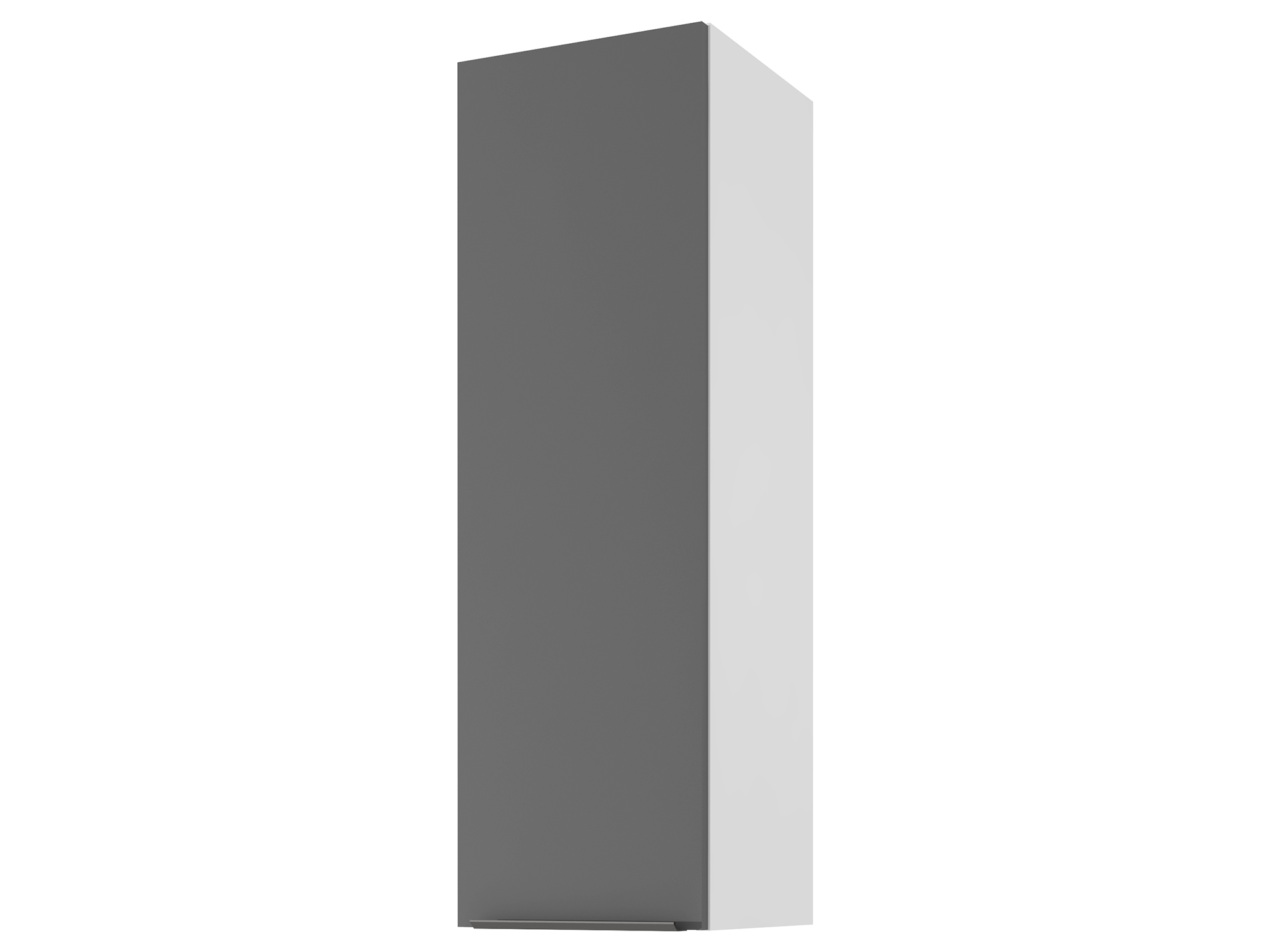 Шкаф навесной 30 х 96 см Калипсо Черный графит, Черный, Белый, ЛДСП
