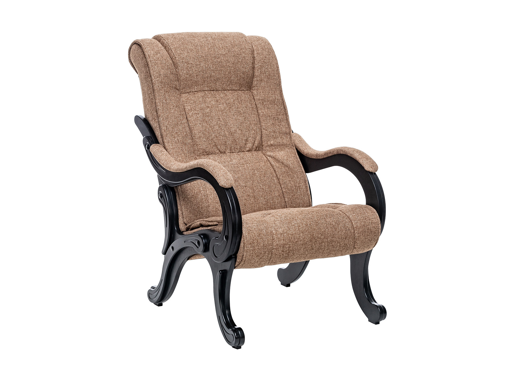 Кресло для отдыха Модель 71 MebelVia Malta 17, Ткань Рогожка, Шпон, Лак, Фанера