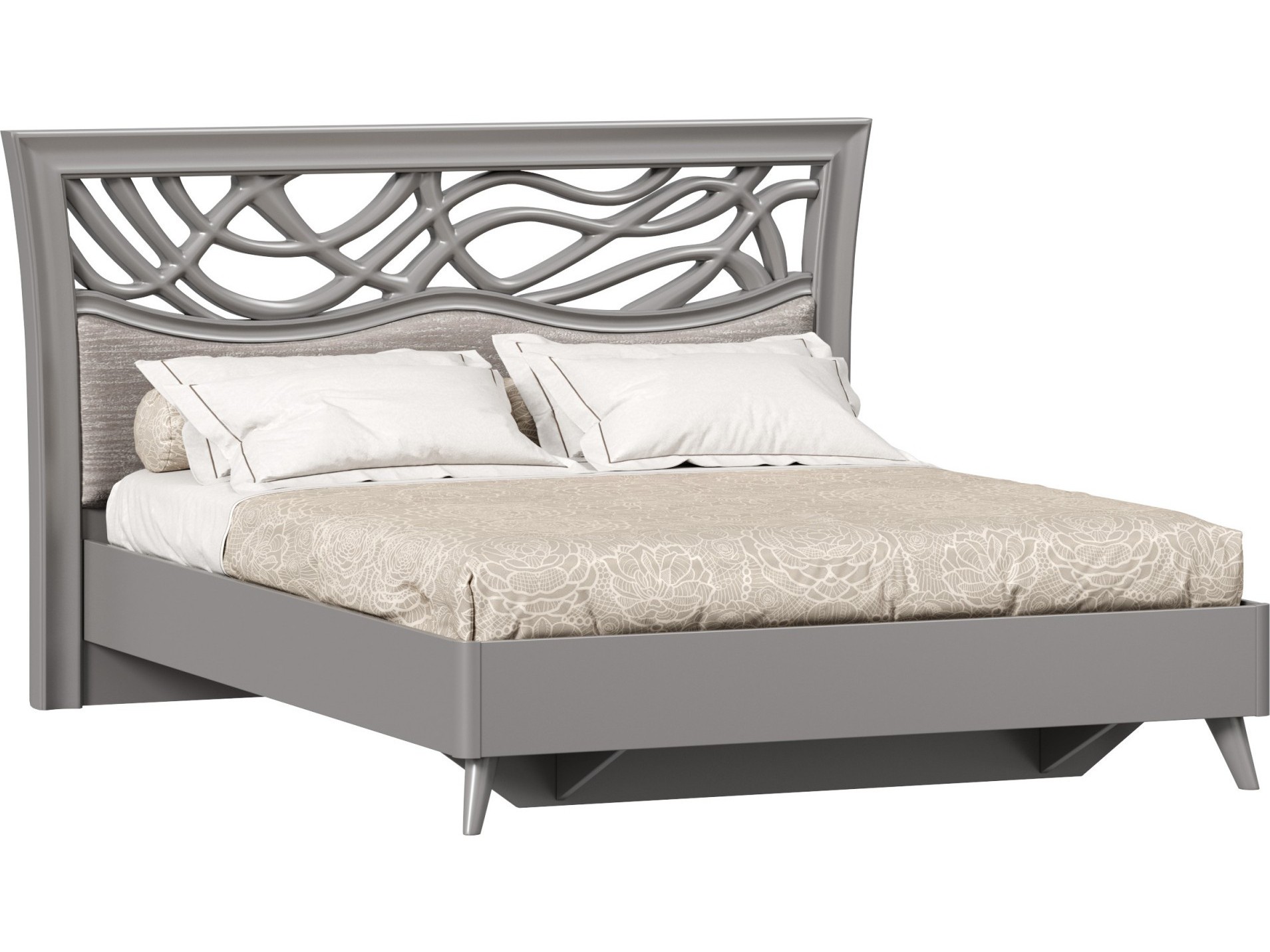 Джулия Кровать двуспальная 1600 (Оникс серый) джулия кровать двуспальная 1600 с тумбами белый белый