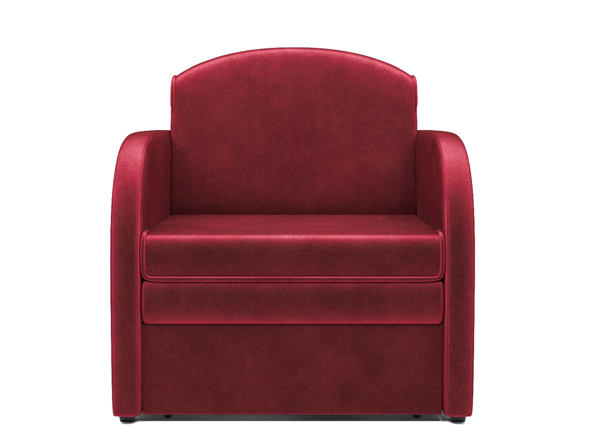 Кресло-кровать Малютка MebelVia Красный, Вельвет бархатного типа, ДСП, Брус сосны, Фанера диван кровать малютка кордрой красный