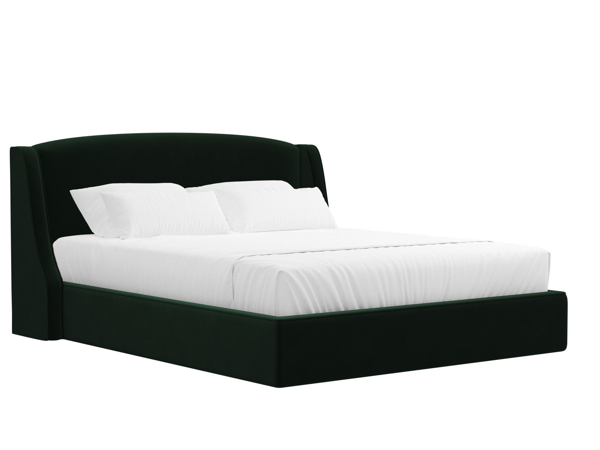 Кровать Лотос (160х200) Зеленый, ЛДСП