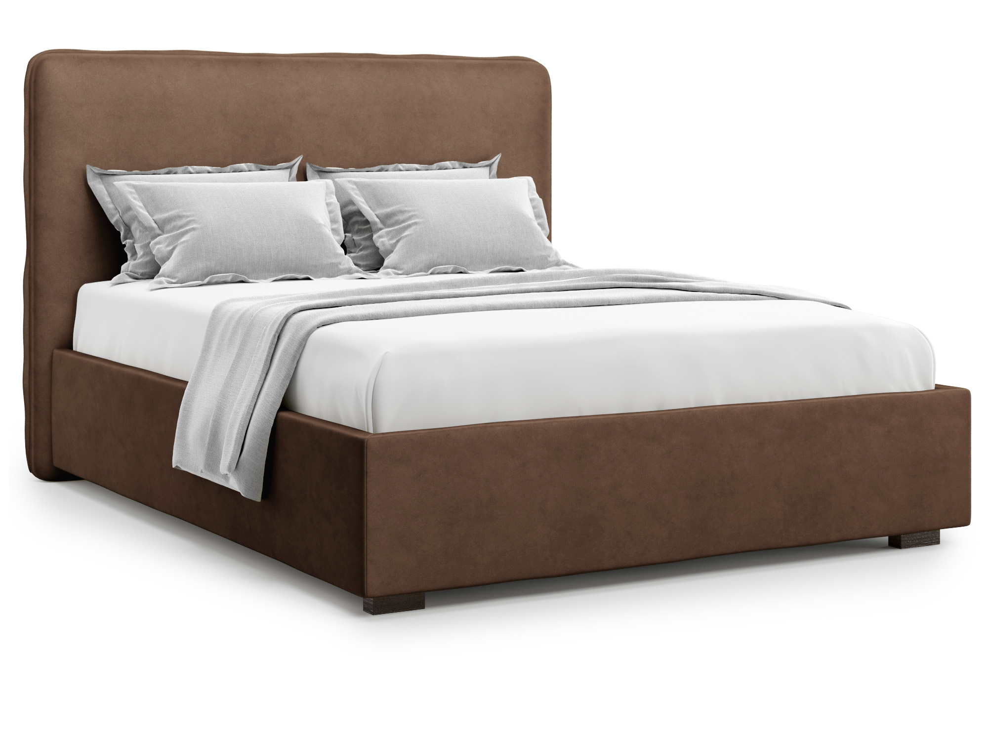 кровать brachano без пм 160х200 серый дсп Кровать с ПМ Brachano (160х200) Шоколадный, ДСП