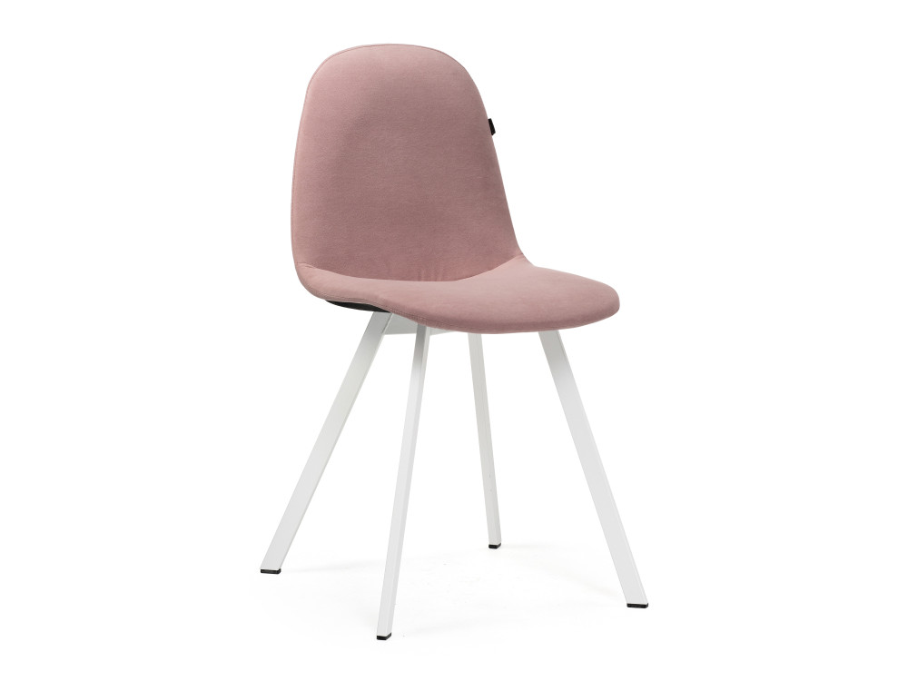 Агот пыльно-розовый / белый каркас Стул Белый, Металл стул одди пыльно оливковый