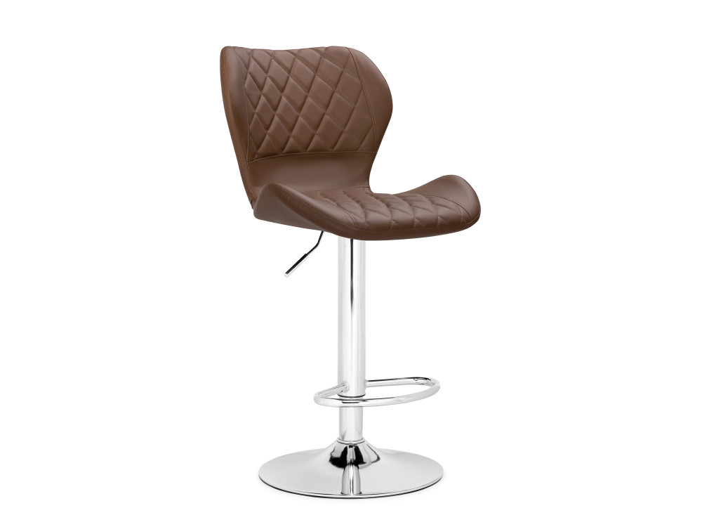 Porch brown / chrome Барный стул Серый, Металл porch серый хром барный стул серый хромированный металл