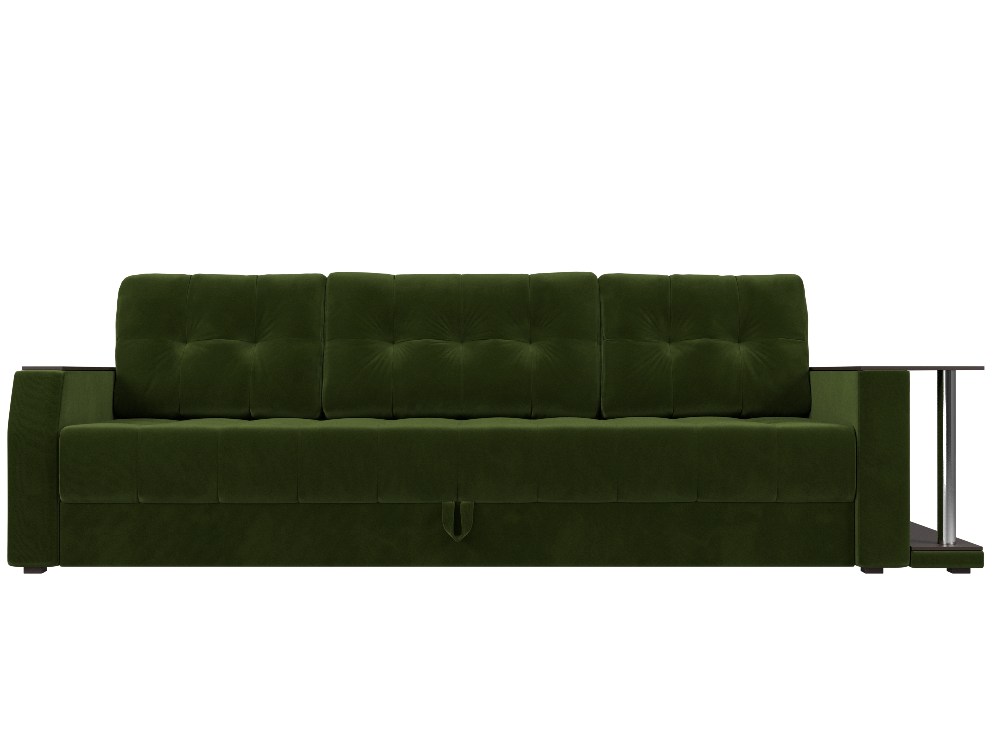 диван еврокнижка мебелико ник 2 микровельвет фиолетово черн Диван-еврокнижка Атлант Правый MebelVia Зеленый, Микровельвет, ЛДСП