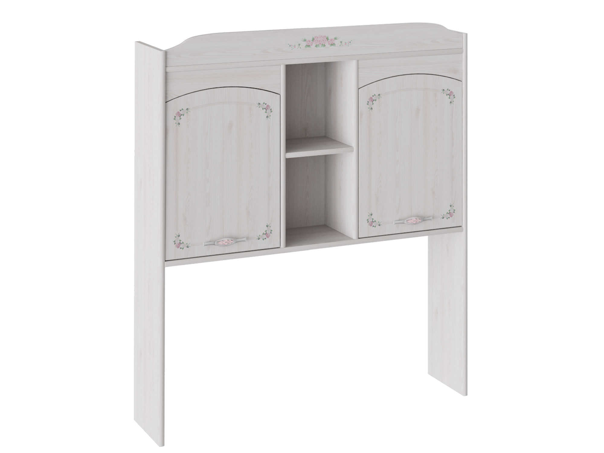 Шкаф настольный Ариэль Лиственница сибиу с рисунком, Белый, ЛДСП шкаф комбинированный принцесса лиственница сибиу лдсп