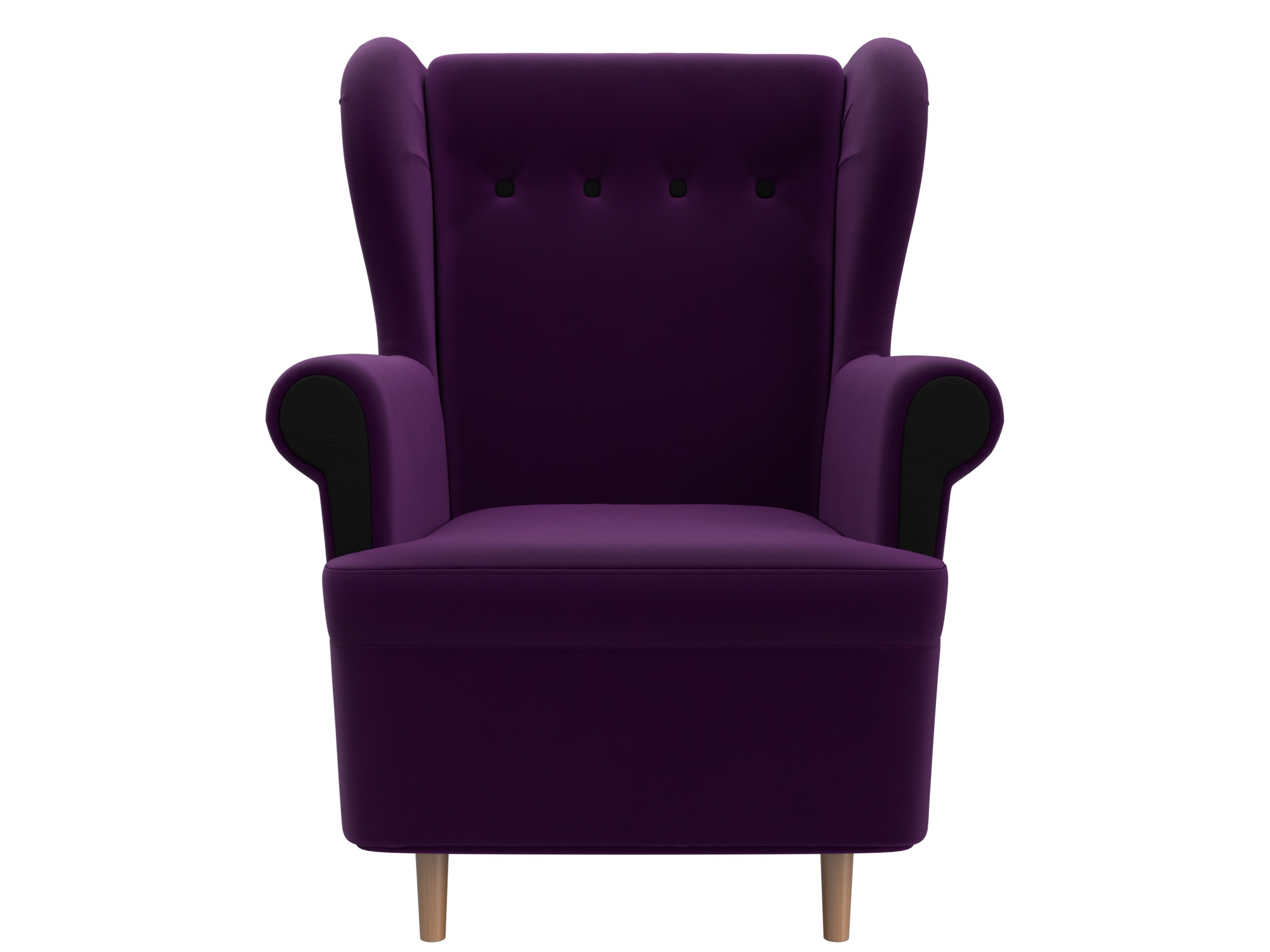 Кресло Торин MebelVia Фиолетовый, Черный, Микровельвет, ДСП, ЛДСП кресло марк черный фиолетовый микровельвет