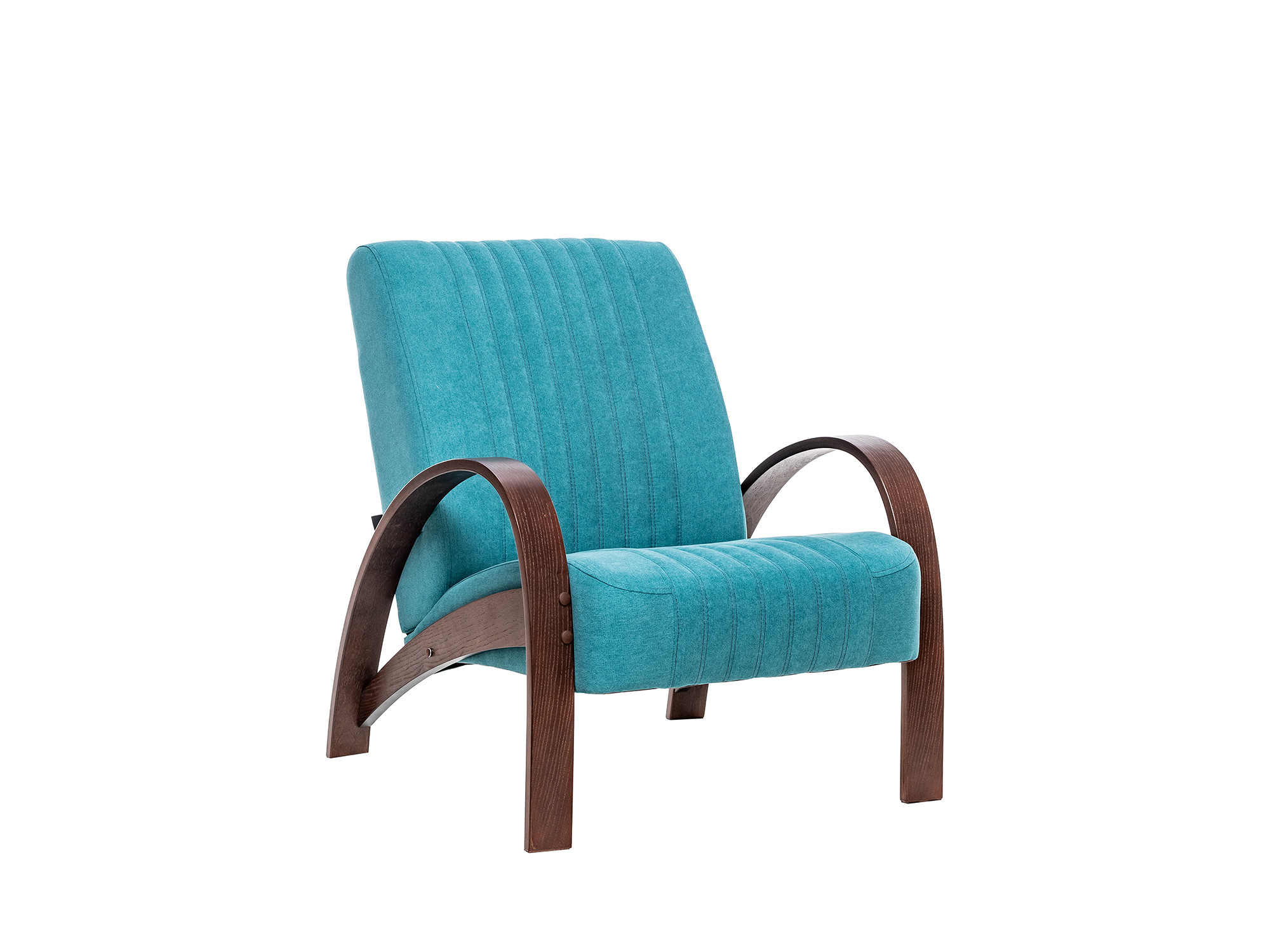 Кресло для отдыха Модель S7 Люкс MebelVia Soro 86, Ткань Шенилл, облицованная шпоном, Берёзовая фанера